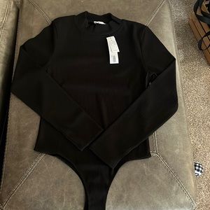 Womens Bodysuit long sleeve mock turtleneck